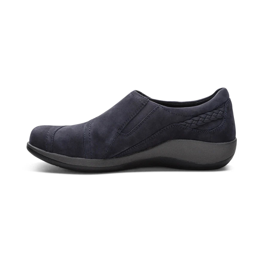AETREX- WOMEN'S KARINA MONK STRAP NAVY SHOE