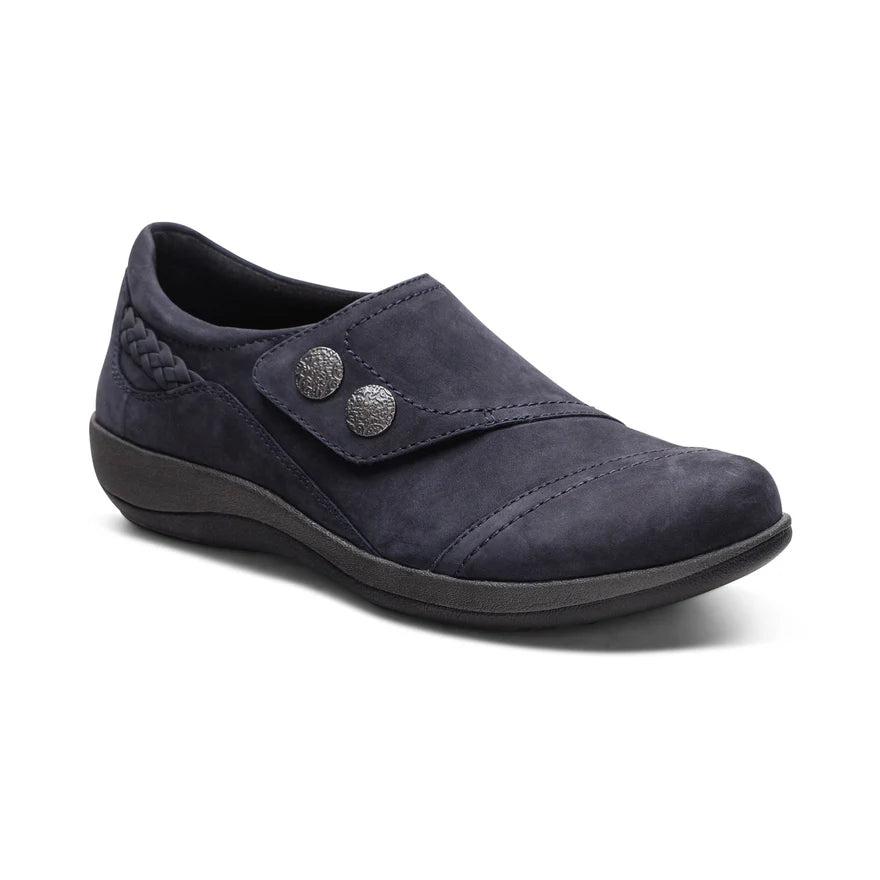 AETREX- WOMEN'S KARINA MONK STRAP NAVY SHOE