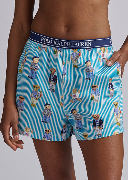 RALPH LAUREN -  SLEEP BOXER ALLOVER BEAR 4P0119R3