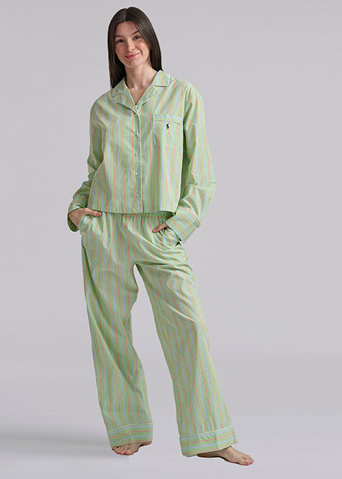 RALPH LAUREN -  CORE 23 INCH PJ SET W/PIPING 4P0597R3