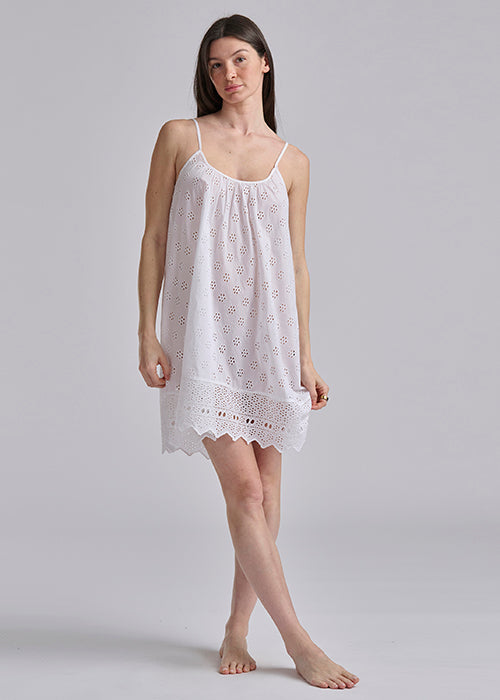 RALPH LAUREN -  CTN EYELET CAMI SLEEP DRESS 4P0693R3