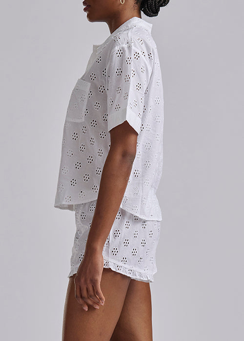 RALPH LAUREN -  CTTN EYELET SHRT SLEEVE PJ SET 4P0694R3