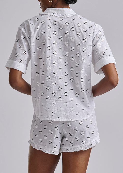 RALPH LAUREN -  CTTN EYELET SHRT SLEEVE PJ SET 4P0694R3