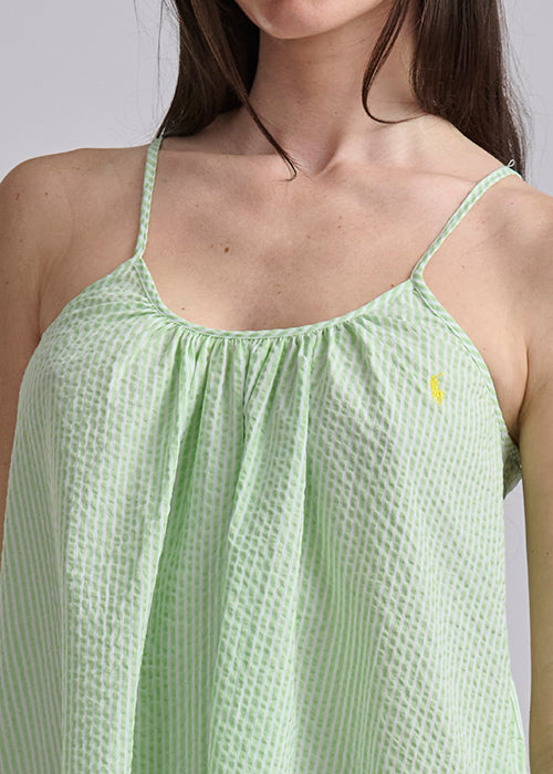 RALPH LAUREN -  SEERSUCKER SLIP DRESS 4P0782R3