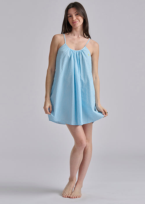 RALPH LAUREN -  SEERSUCKER SLIP DRESS 4P0782R3