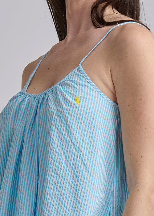 RALPH LAUREN -  SEERSUCKER SLIP DRESS 4P0782R3