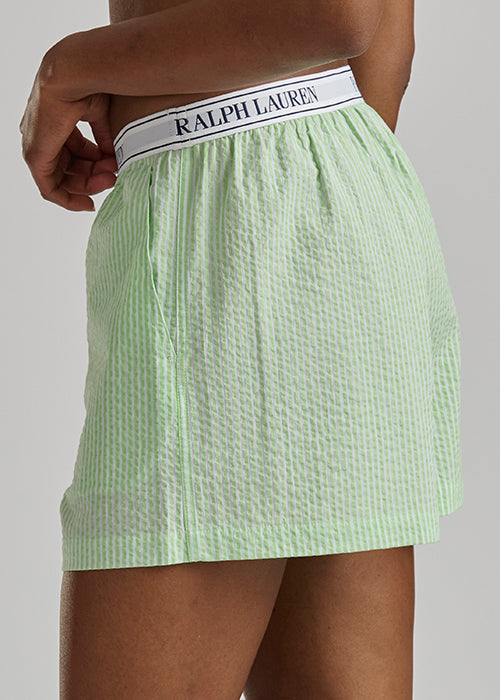 RALPH LAUREN -  SEERSUCKER BOXER W LOGO ELSTIC 4P0783R3