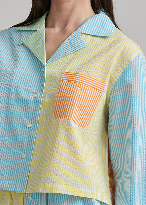 RALPH LAUREN -  MIXED SEERSUCKER SHORT SET 4P0792R3