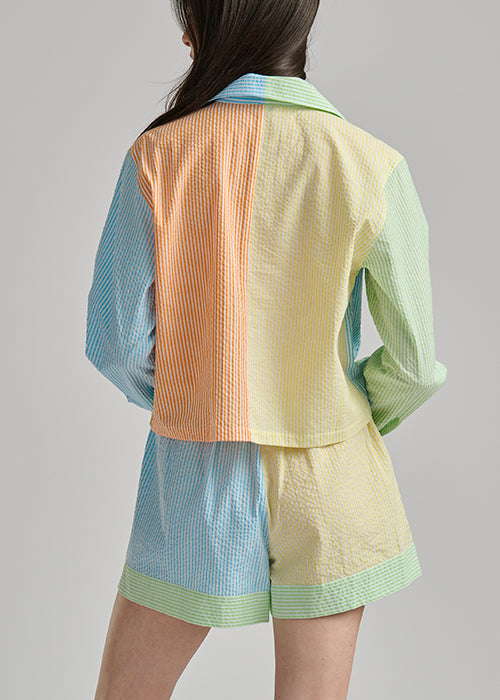 RALPH LAUREN -  MIXED SEERSUCKER SHORT SET 4P0792R3