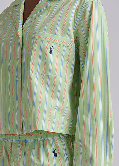 RALPH LAUREN -  STPS CROP/BOXER PJ SET 4P8010R3