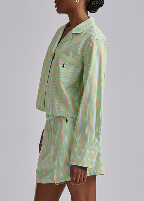 RALPH LAUREN -  STPS CROP/BOXER PJ SET 4P8010R3