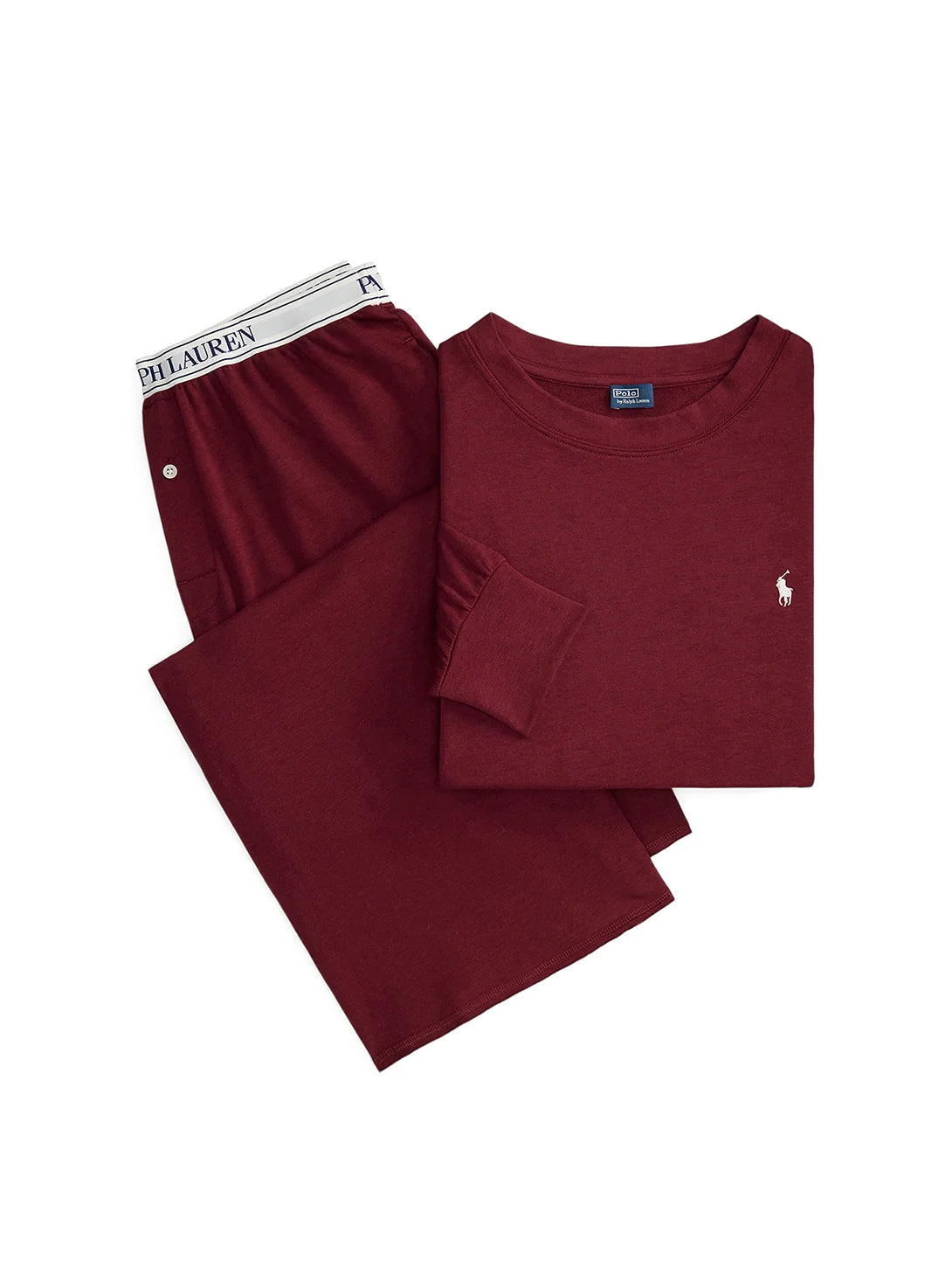 RALPH LAUREN - CLUB TERRY CREW & WIDE LEG PANT SET