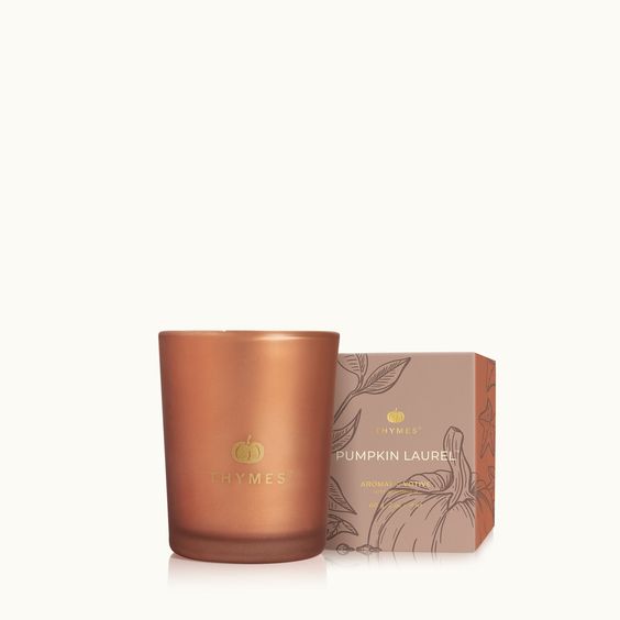 THYMES- PUMPKIN LAUREL VOTIVE CANDLE 