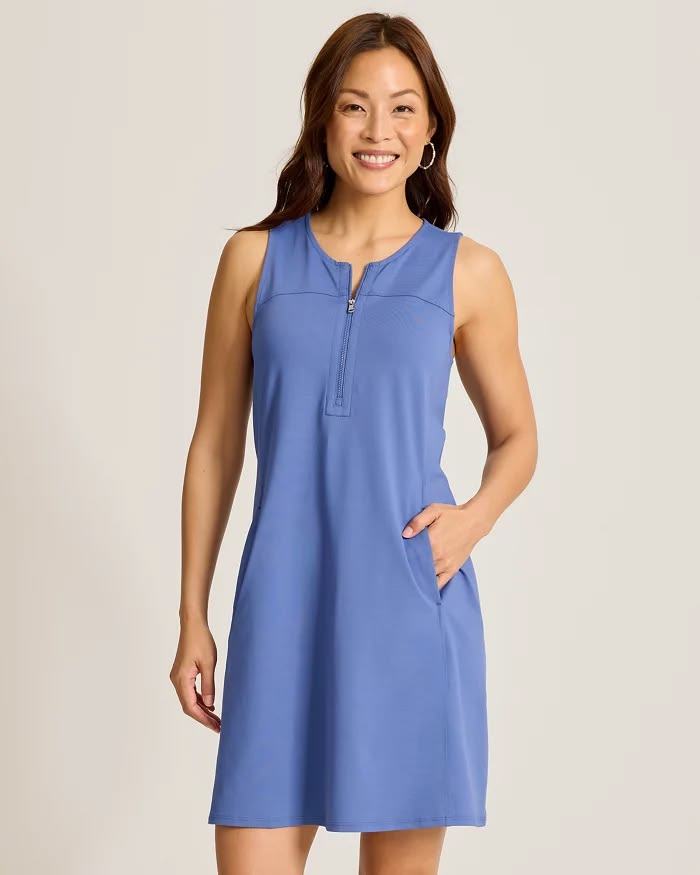 TOMMY BAHAMA - WOMEN'S AUBREY S/L ZIP DRESS