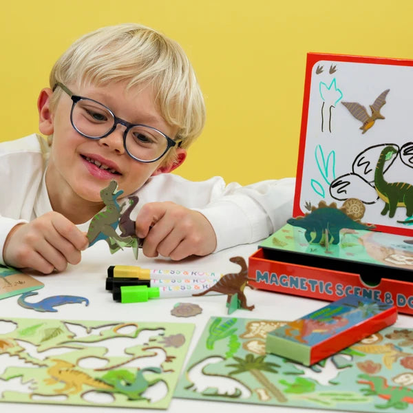 FLOSS & ROCK - DINO MAGNETIC SCENE & DOODLE