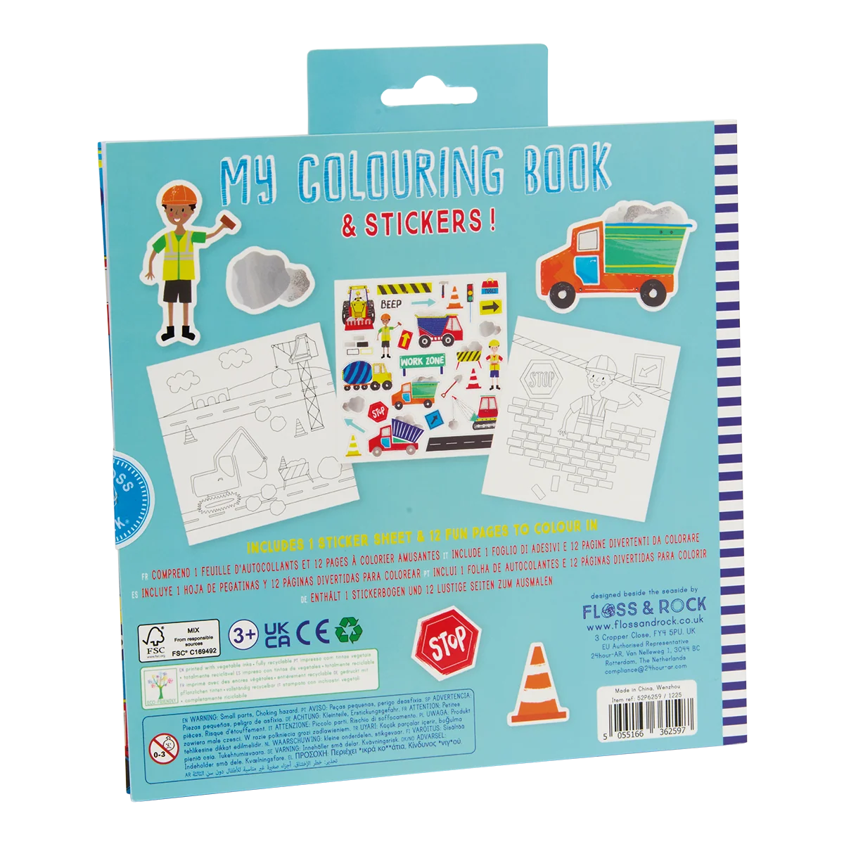 FLOSS & ROCK - CONSTRUCTION MY COLOURING BOOK