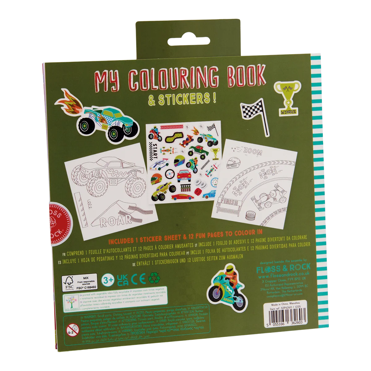 FLOSS & ROCK - CARS MY COLOURING BOOK