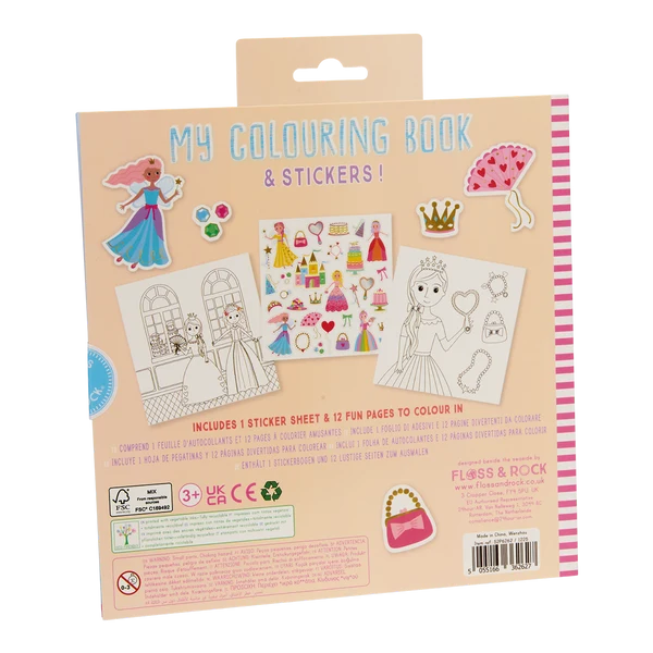 FLOSS & ROCK - PRINCESS MY COLOURING BOOKING - SCRIBBLE SNIFF