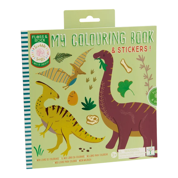 FLOSS & ROCK - DINO MY COLOURING BOOKING - SCRIBBLE SNIFF