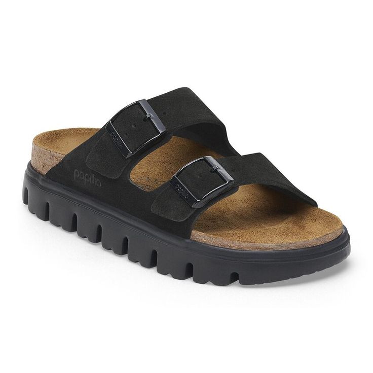 BIRKENSTOCK- WOMEN'S ARIZONA PLATFORM SUEDE LEATHER SANDAL