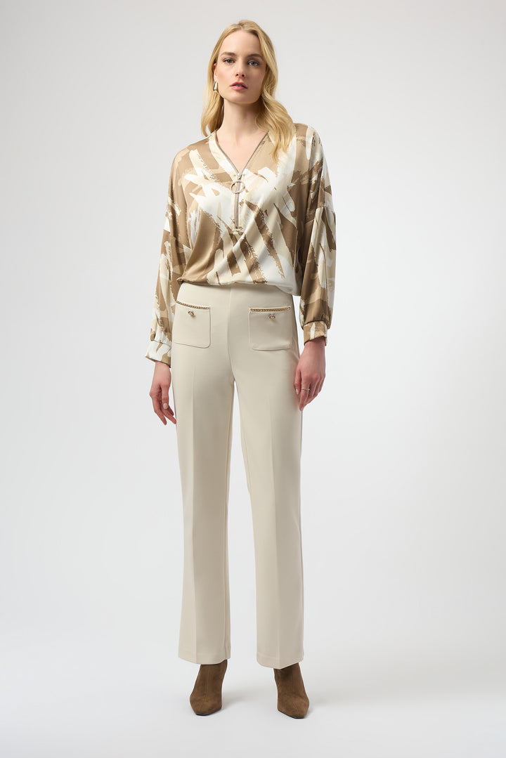 JOSEPH RIBKOFF- WOMEN'S MID RISE FORMAL TROUSERS