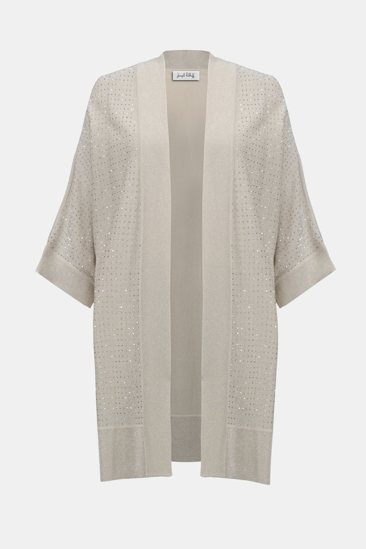 JOSEPH RIBKOFF- WOMEN'S JEWEL EMBELLISHED KIMONO SLEEVE CARDIGAN