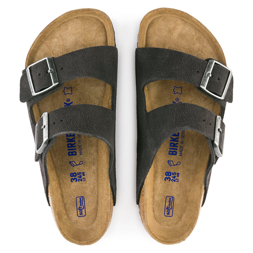 BIRKENSTOCK- MEN'S ARIZONA SOFT FOOTBED SUEDE LEATHER SANDAL