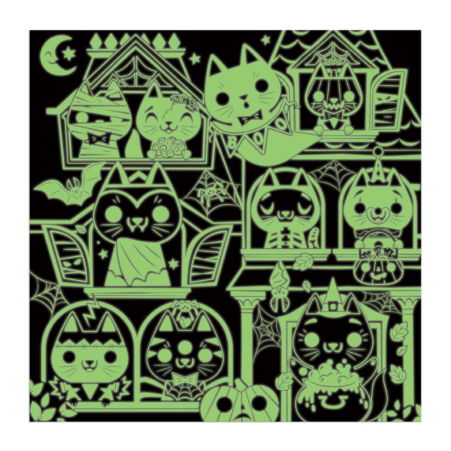 Haunted House Cats 300 Piece Glow in the Dark Puzzle