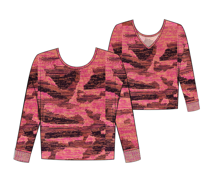 Tribal - "Wear It 2 Ways" Jacquard Sweater #5913O