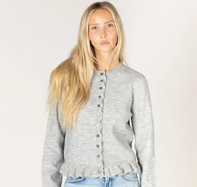 LYLA & LUXE - ANNORA NOVELTY RUFFLE CARDI