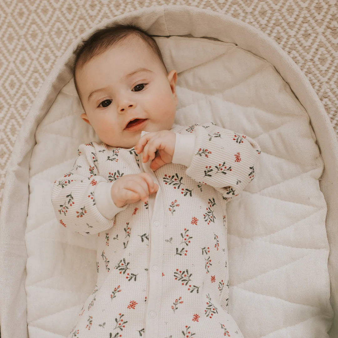 PETIT LEM - WINTERBERRY HOLLY PRINT SLEEPER