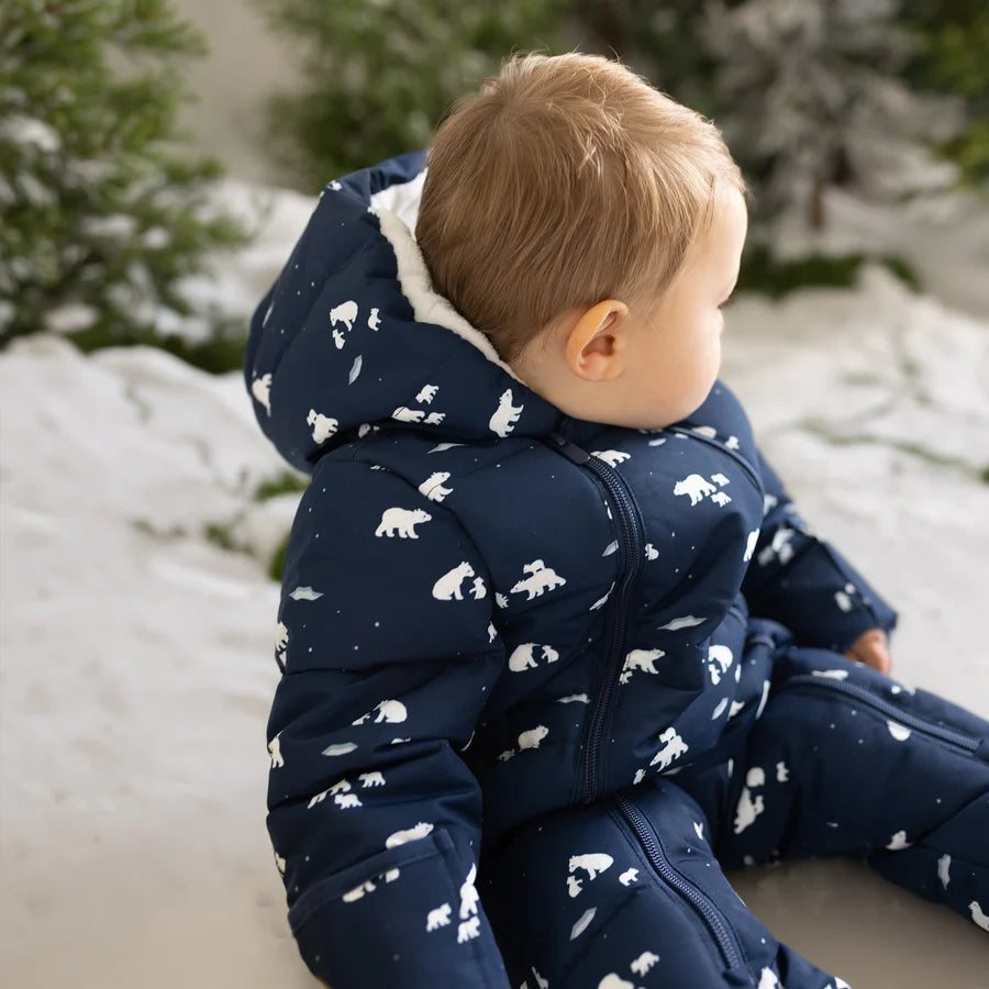 PETIT LEM - ONE PIECE SNOWSUIT NAVY