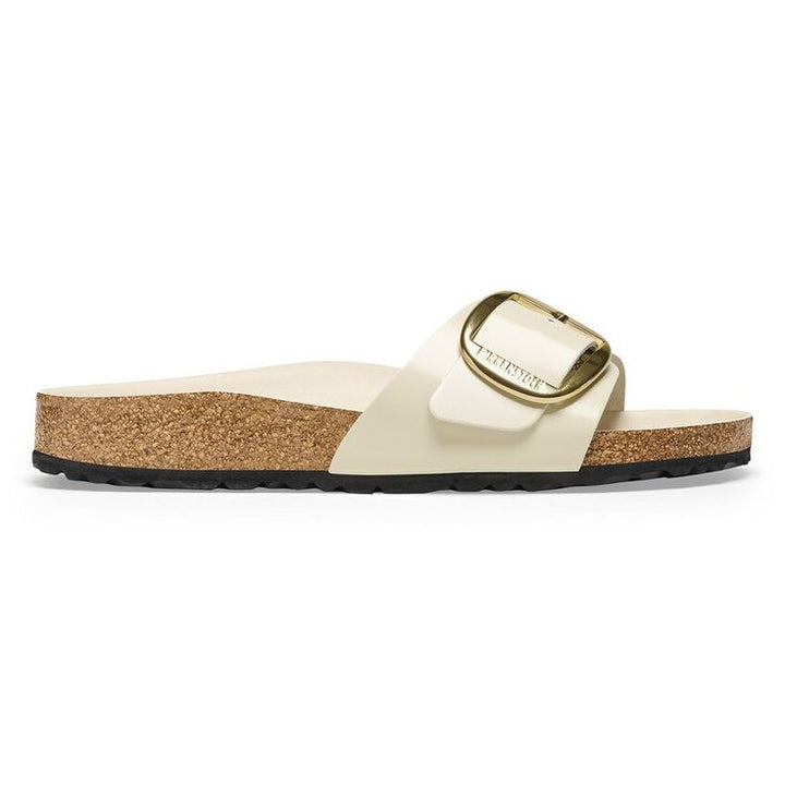 BIRKENSTOCK- MADRID BIG BUCKLE NATURAL LEATHER PATENT- HIGH SHINE SANDAL