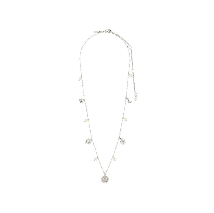 PILGRIM - Necklace : Mylan : Silver Plated : White - Silver Plated