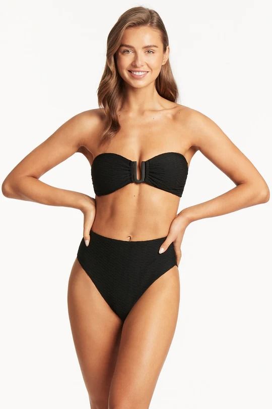 SEA LEVEL- LADIES HONEYCOMB U BAR BANDEAU SWIM TOP 