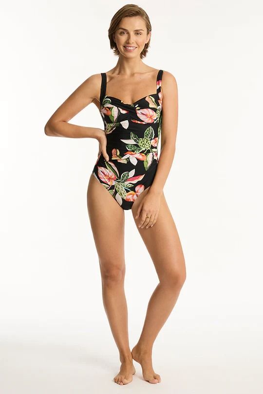 SEA LEVEL- LADIES SUNDOWN TWIST FRONT ONE PIECE SWIMSUIT 