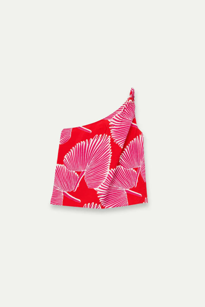 COMPANIA FANTASTICA - PALM TREE PRINT TOP