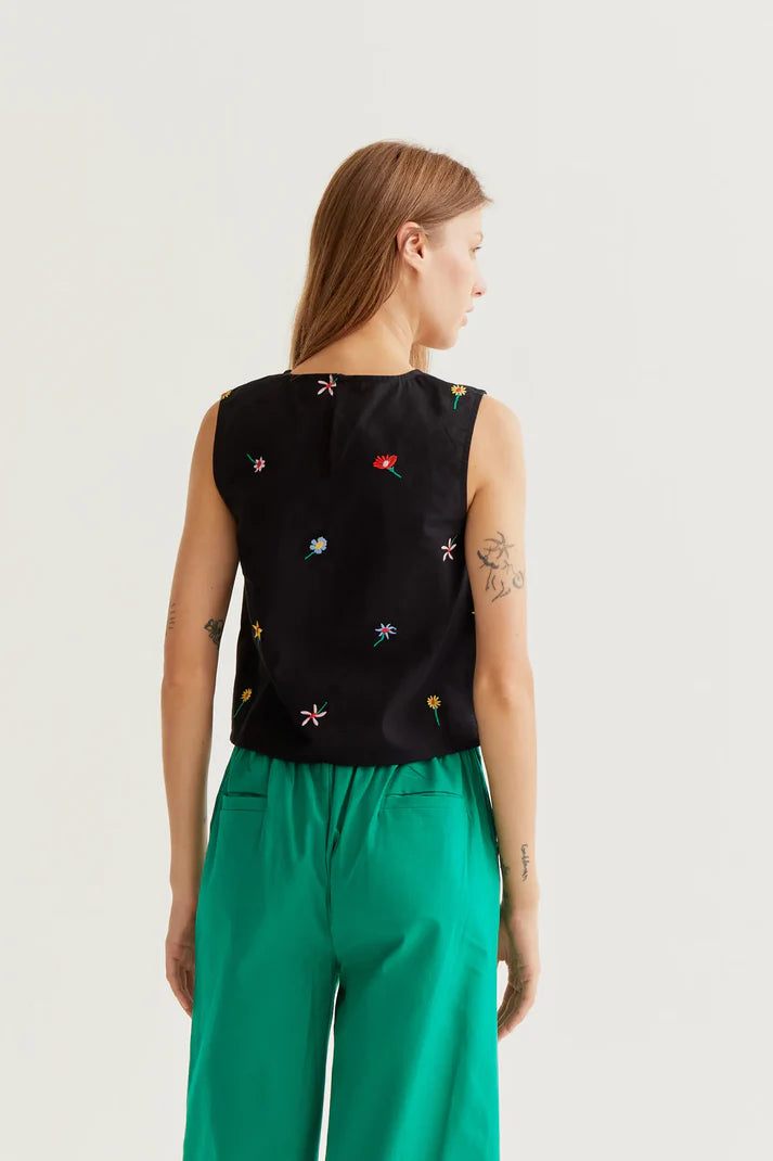 COMPANIA FANTASTICA - TOP WITH GARDEN FLOWERS