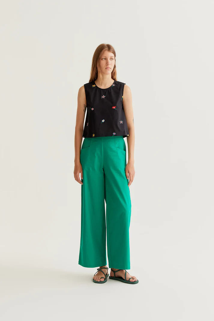 COMPANIA FANTASTICA - TOP WITH GARDEN FLOWERS
