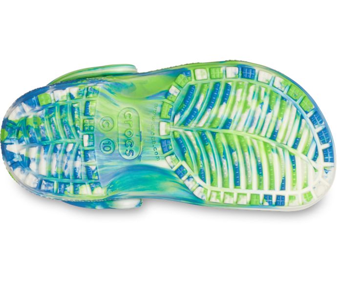 CROCS-KIDS CLASSIC GLOW-IN-THE-DARK MARBLED CLOG