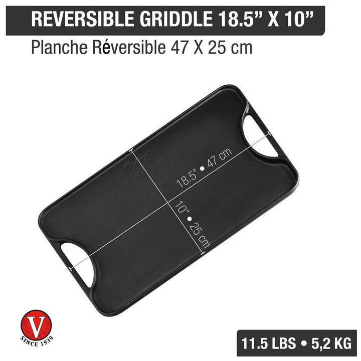 VICTORIA - REV. GIRDDLE 18.5X10" SEASONED