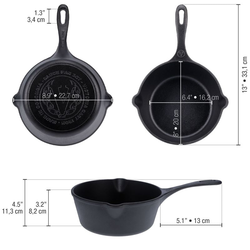VICTORIA - SAUCEPAN 1.9L SEASONED