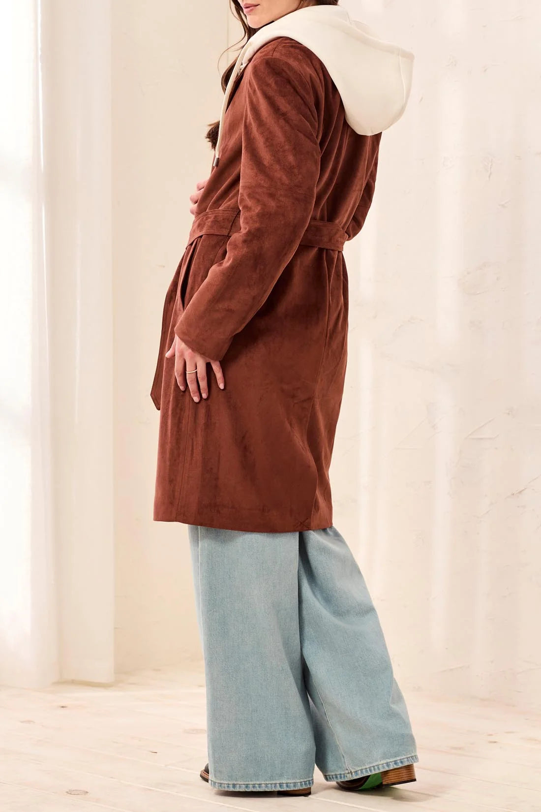 TRIBAL - TRENCH COAT W REMOVABLE HOOD FOOLER
