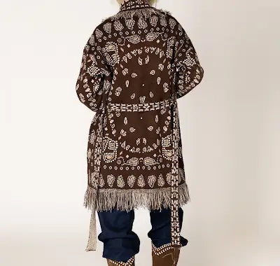 LYLA & LUXE - SADDLE FAIR ISLE BANDANA PRINT CARDI