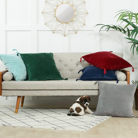 CAROL & FRANK- RIVER RUBY THROW PILLOW 