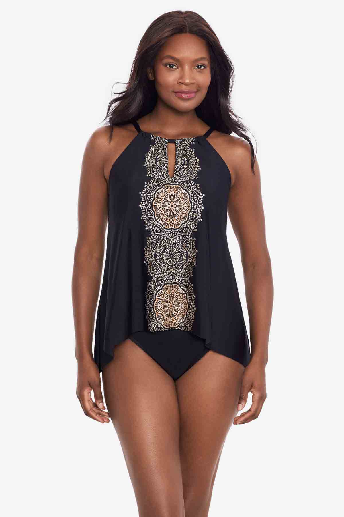 MIRACLESUIT- WOMEN'S PEEPHOLE TANKINI SWIM TOP
