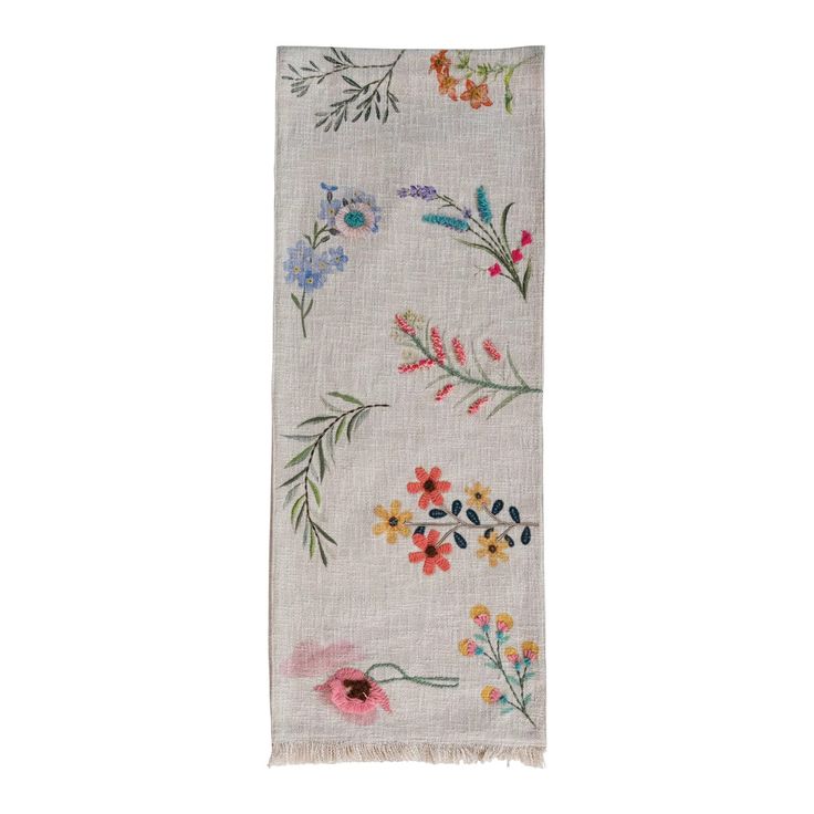 CREATIVE CO OP- FLOWERS TABLE RUNNER