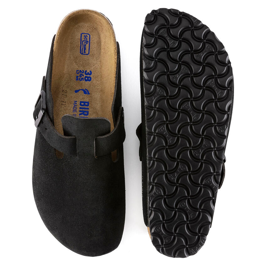 BIRKENSTOCK- BOSTON SOFT FOOTBED SUEDE LEATHER SHOE