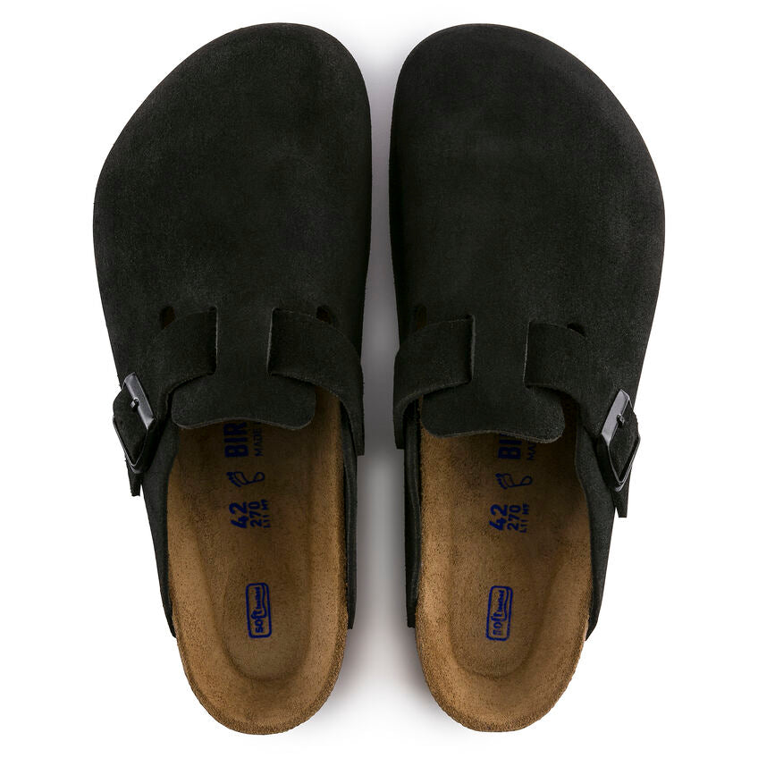 BIRKENSTOCK- BOSTON SOFT FOOTBED SUEDE LEATHER SHOE