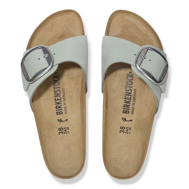 BIRKENSTOCK- MADRID BIG BUCKLE LEATHER NUBUCK SANDAL